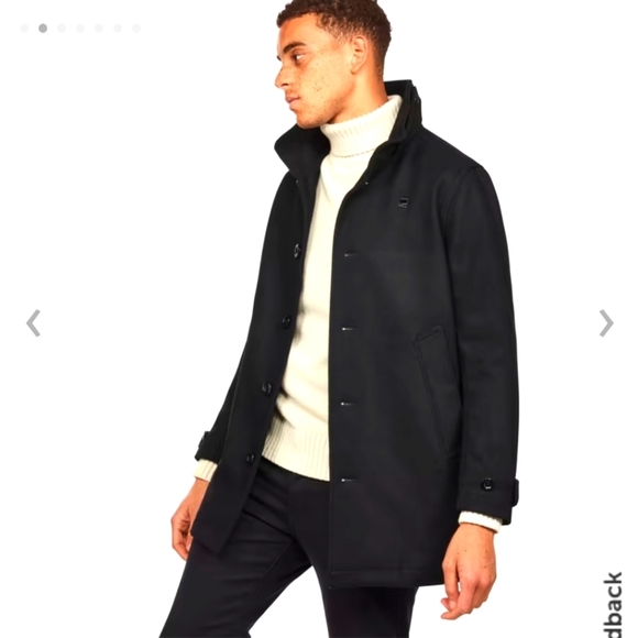 G Star Raw Men’s Military Black Wool Coat - size M - Picture 1 of 16